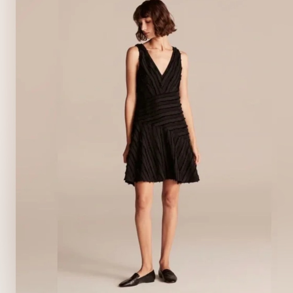 Rebecca Taylor Eyelash Stripe Short Dress